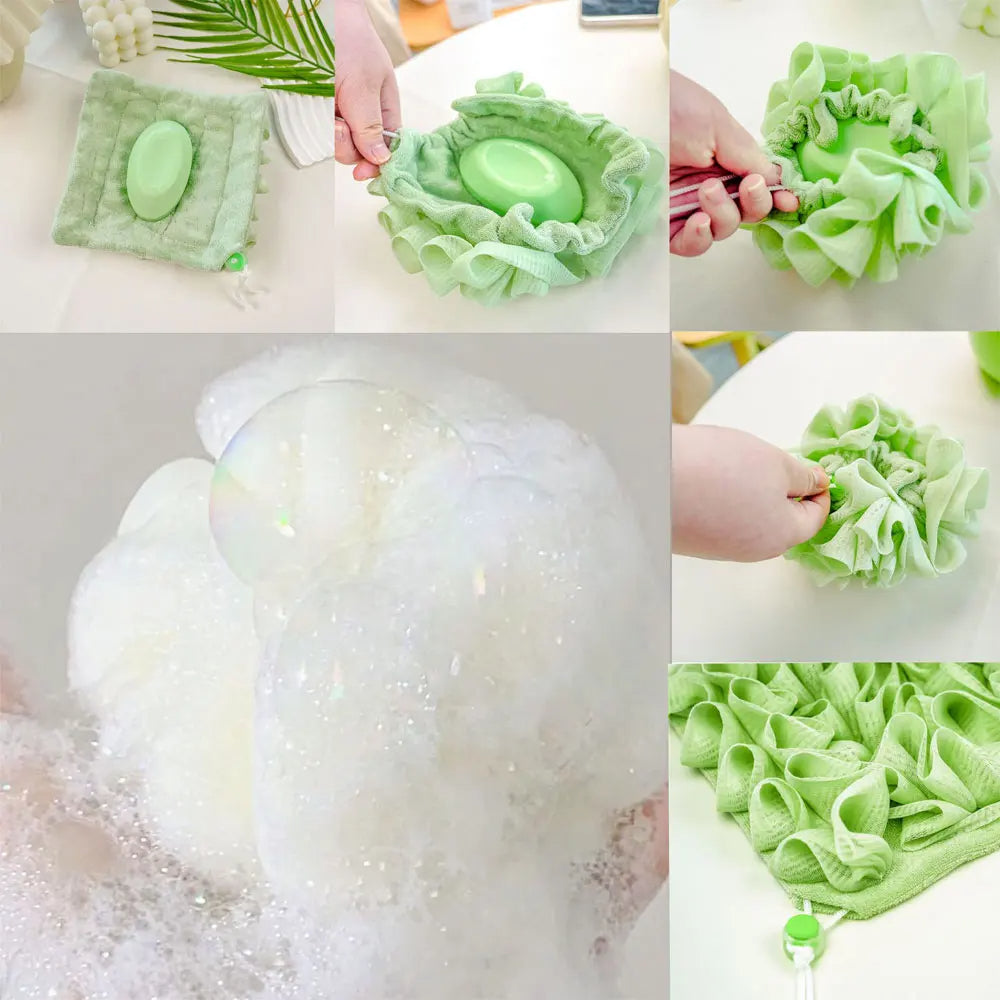 2-In-1 Bath Ball Loofah keeping it bacteria-free